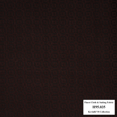H95.035 Kevinlli V8 - Vải Suilt 90% Wool - Nâu họa tiết